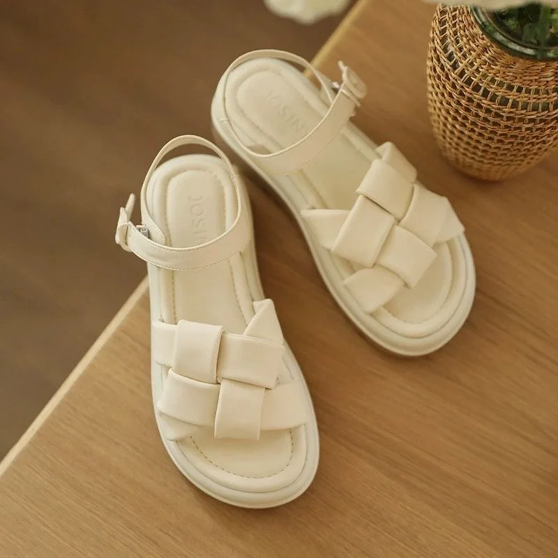 

Новые летние женские сандалии на мягкой подошве, новые легкие пляжные туфли для беременных на толстой подошве с открытым носком