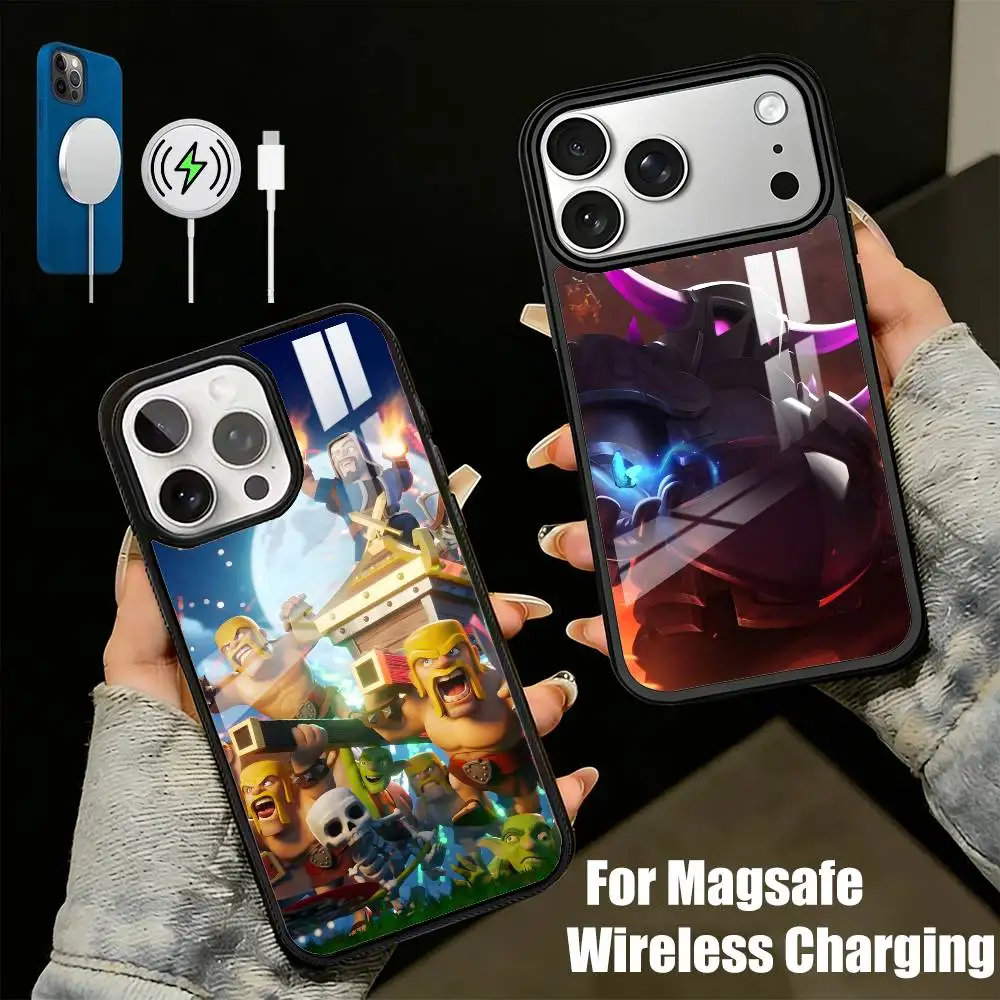 

Game COC Printing Phone Case For iPhone17,16,15,14,13 Plus,Pro Max Magnetic For Magsafe Wireless Charging