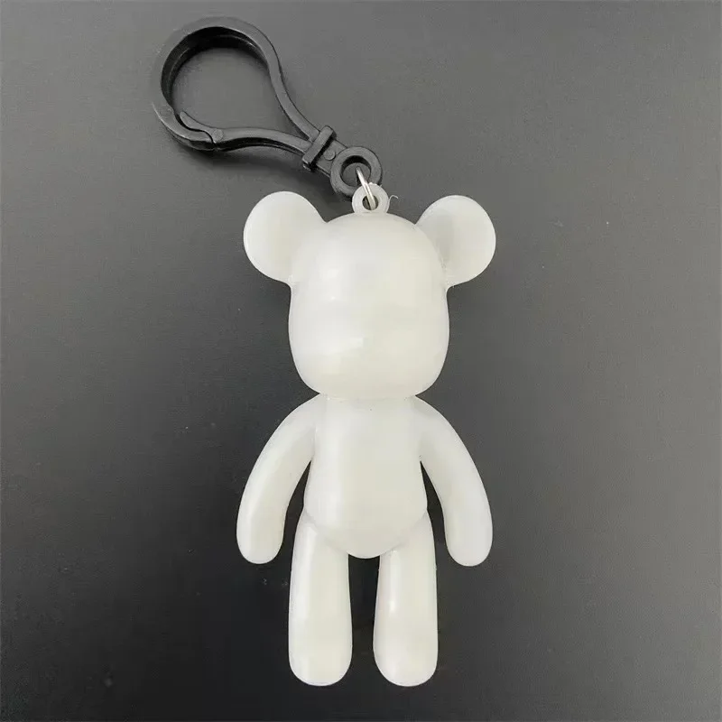 DIY Bear Key Chain Painted Bear Handmade Set Gloomy POPOBE White Blank Mold Vinly Toys for Kid Medicom Toys