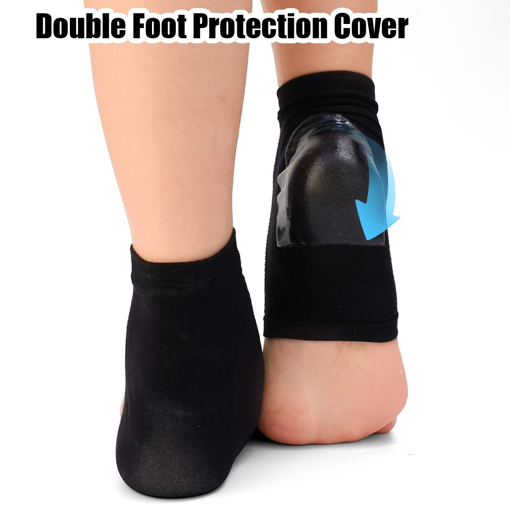 Silicone Heel Protector Relief Painness Spur Pads Insert Breathable Fasciitis Heel Pain Reduce Pressure Unisex Foot Care Tools