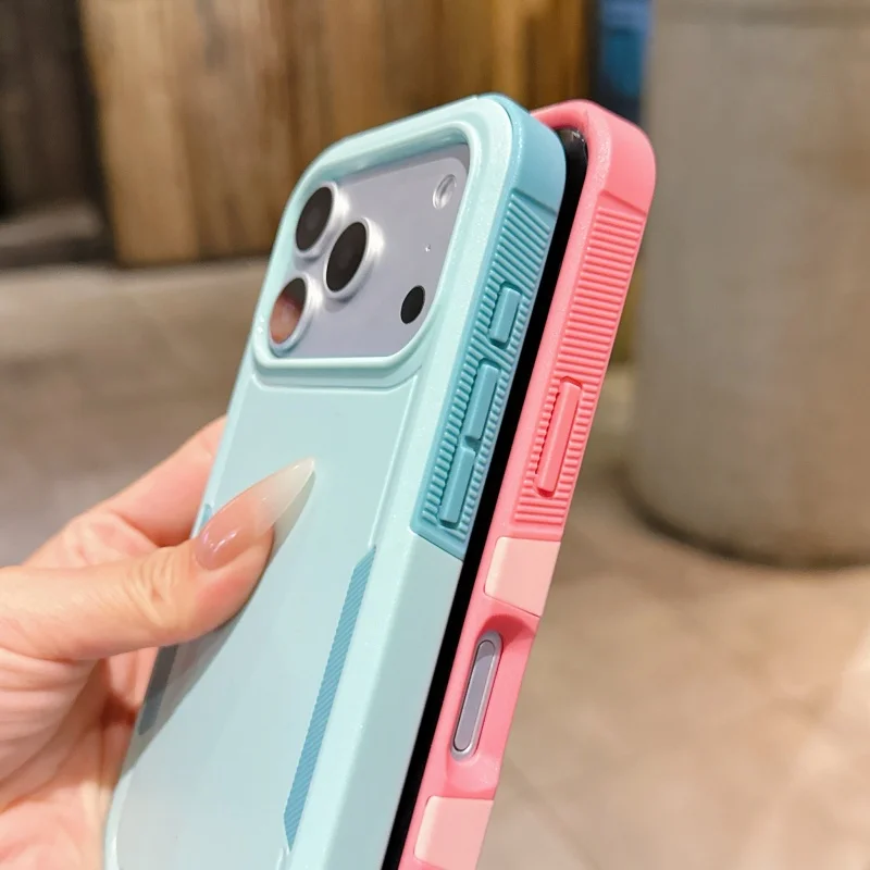 2 in 1 Replacement Colors Hard TPU Silicone Cell Phone Case for iPhone 17 15 16 Pro Max 11 12 13 14 Plus Phone Housing Case view 5