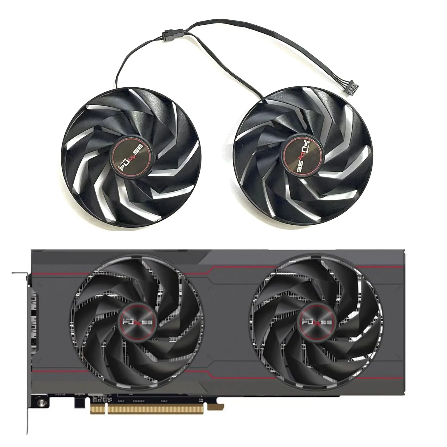 95MM FD10015M12D RX6750XT Video Card Fan For Sapphire PULSE AMD Radeon RX 6750 XT Graphics Card Cooling Tow Ball Bearing Fan