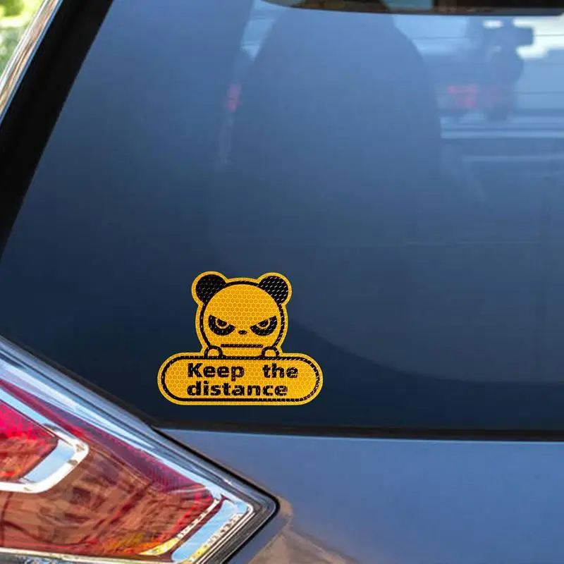 Reflective Stickers For Cars Keep The Distance Sticker Weather Proof Car Stickers Waterproof Panda Stickers For Trucks