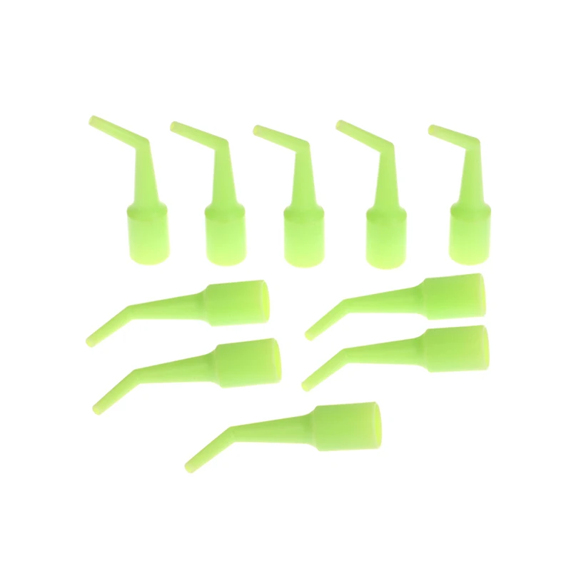 10Pcs aspiratore verde dentale testa del tubo della Saliva autoclavabile punte di aspirazione chirurgiche forti strumento per l'igiene orale