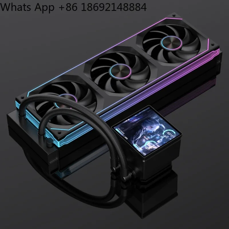

DIY animation screen 360 water-cooled integrated radiator 240 temperature control ARGB presented on all major platforms AMD