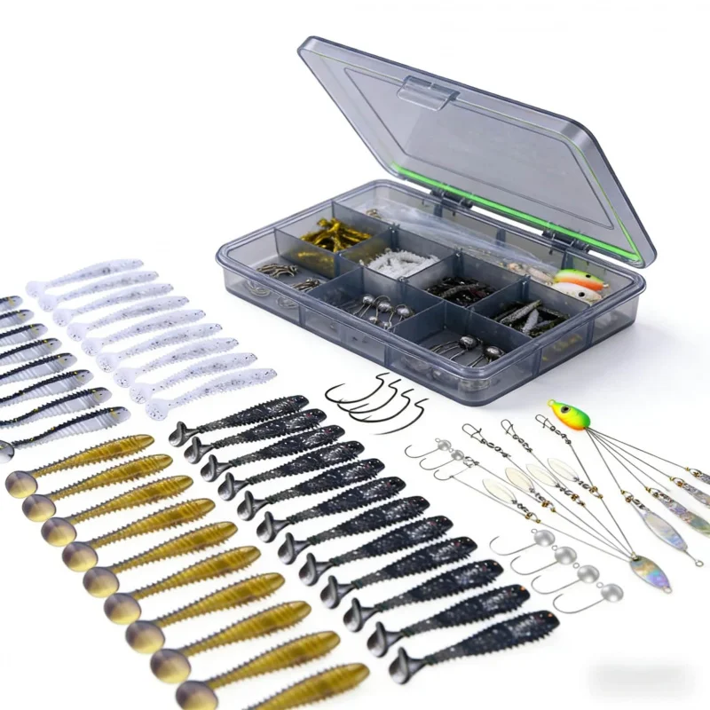 

Набор мягких приманок 62Lure с джиг-головкой для морской и пресноводной рыбалки, универсальная приманка для мандариновой рыбы и окуня