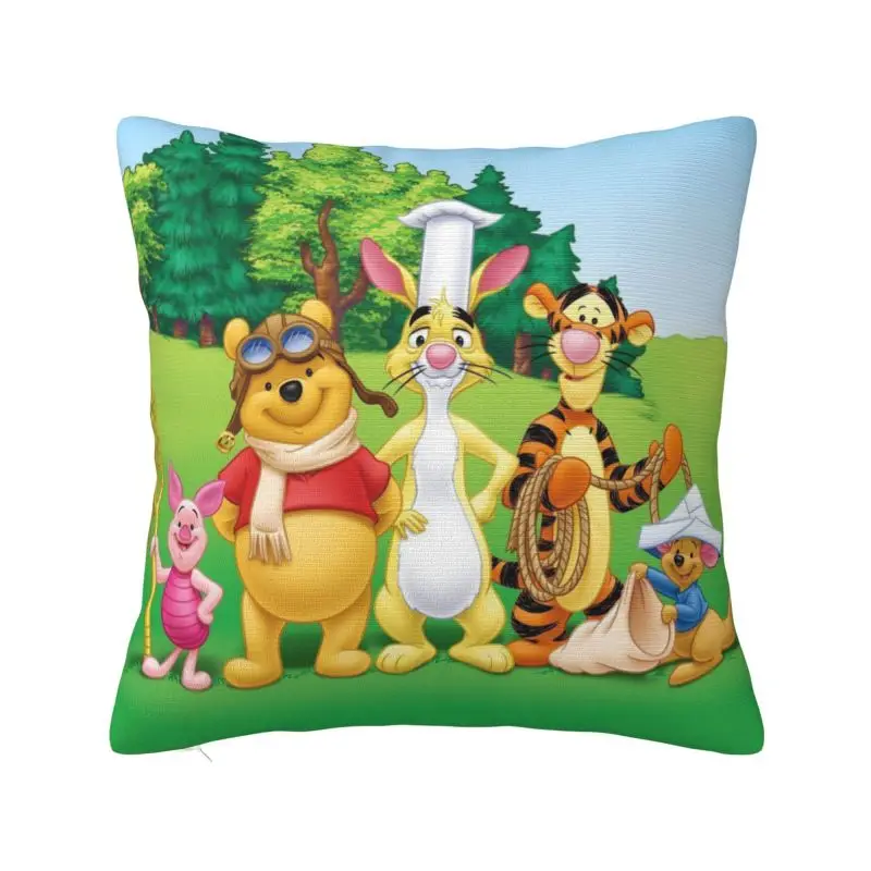 

Modern Winnie The Pooh Cushion Cover 45*45 cm Velvet Cartoon Bear Throw Pillow Case Home Decorative Bedding Sofa Pillowcase