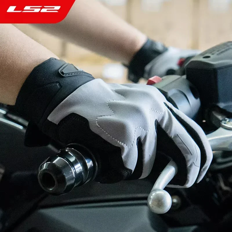 LS2 الأصلي قفازات للدراجات النارية الصيف تنفس LS2 HIKER قفازات السائق المضادة للسقوط مقاومة للاهتراء شاشة تعمل باللمس موتوكروس Guantes #3