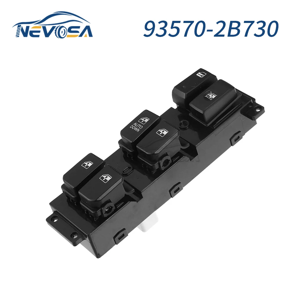 NEVOSA 93570-2B730 93570-2B700 Window Power Switch Button For Hyundai Santa Fe CM 2007-2011 14 Pins Auto Down