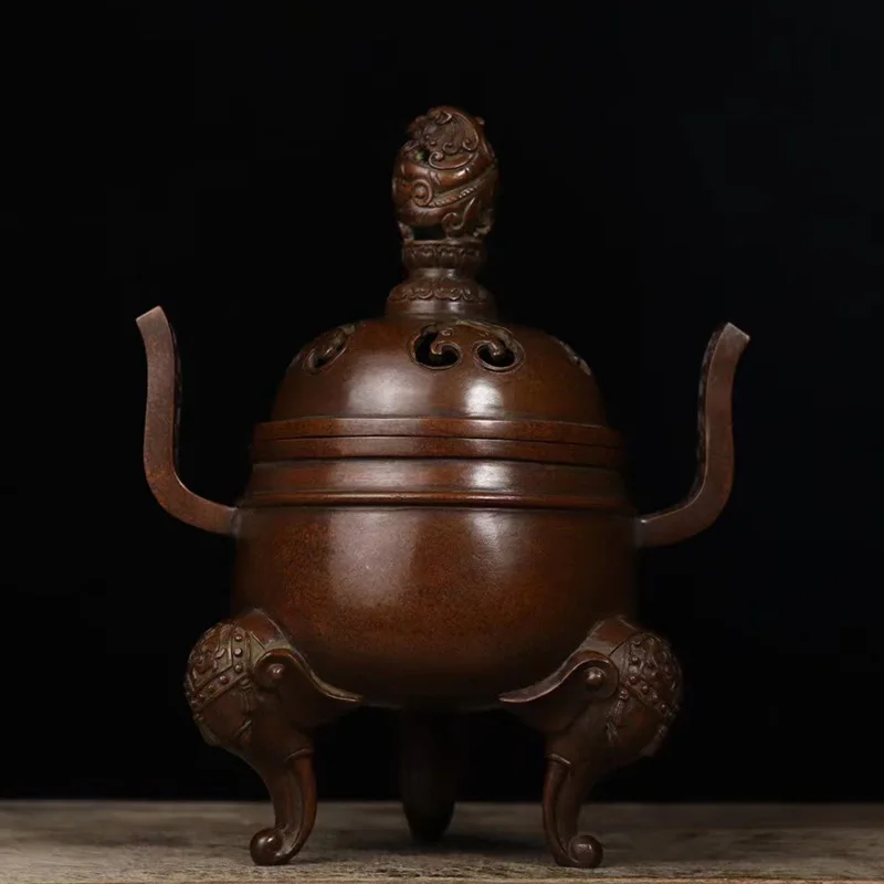 Bronze Crowned Ear Footed Auspicious Beast 