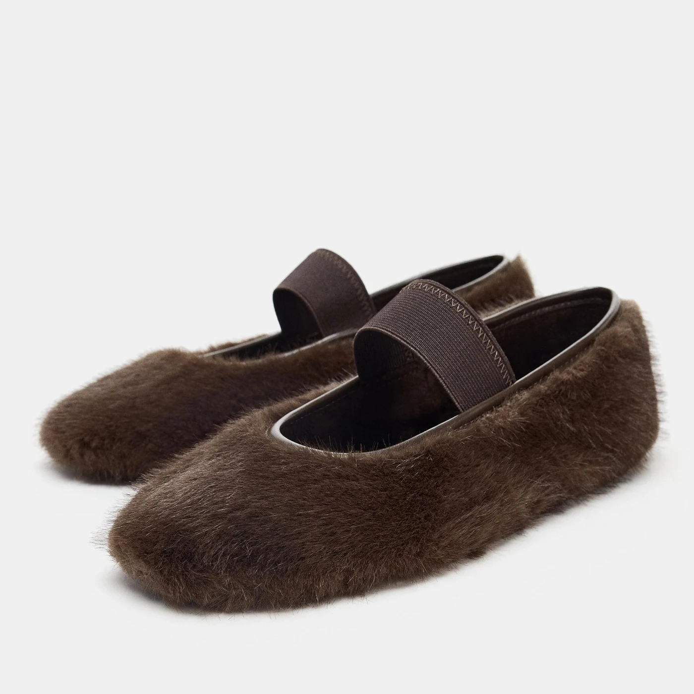 ballet-flat-shoes-women's-autumn-winter-new-style-brown-artificial-velvet-warm-flats-fashionable-casual-slip-on-round-toe