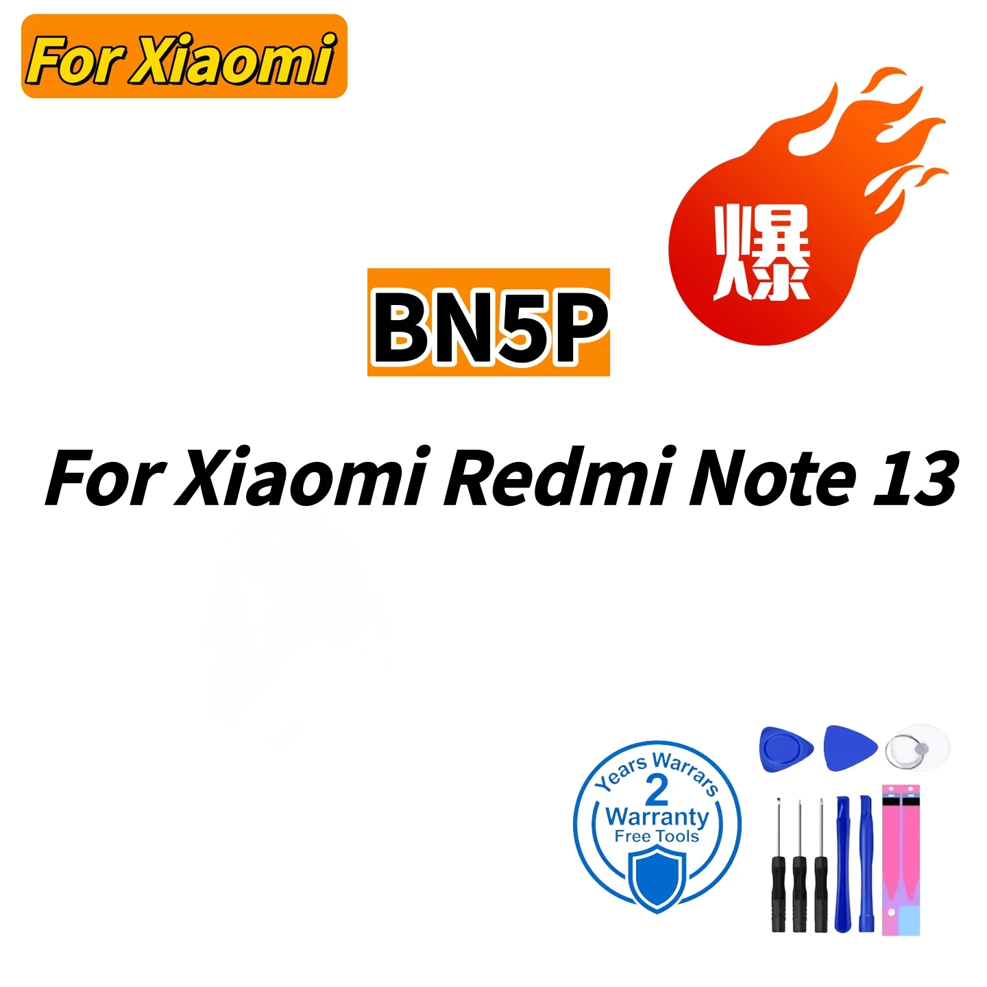 

high quality BN5P 5000mAh Phone Battery For Xiaomi Redmi Note 13 Mobile Phone Replacement Batteries Bateria
