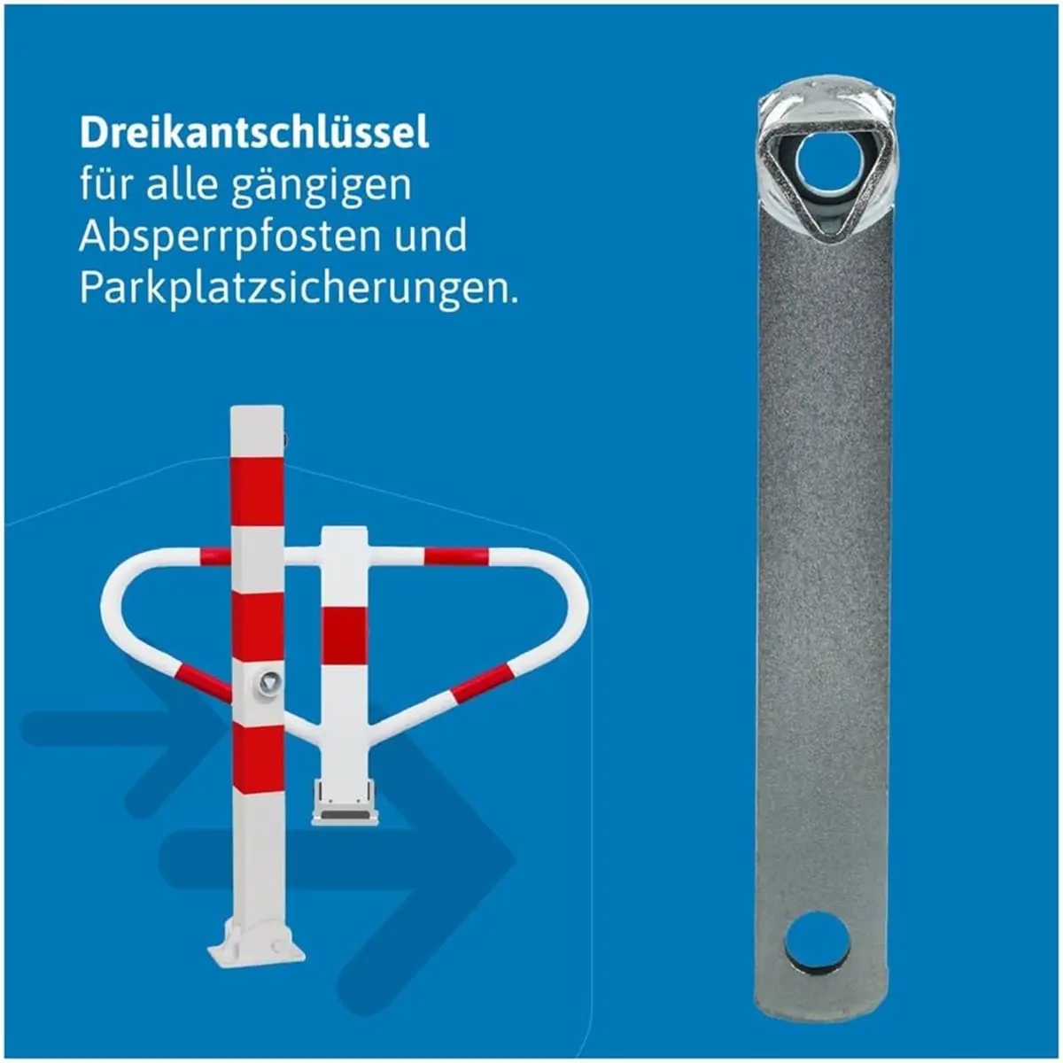 BHBL  Triangular Key for Barrier Posts, Key, Robust Steel Construction