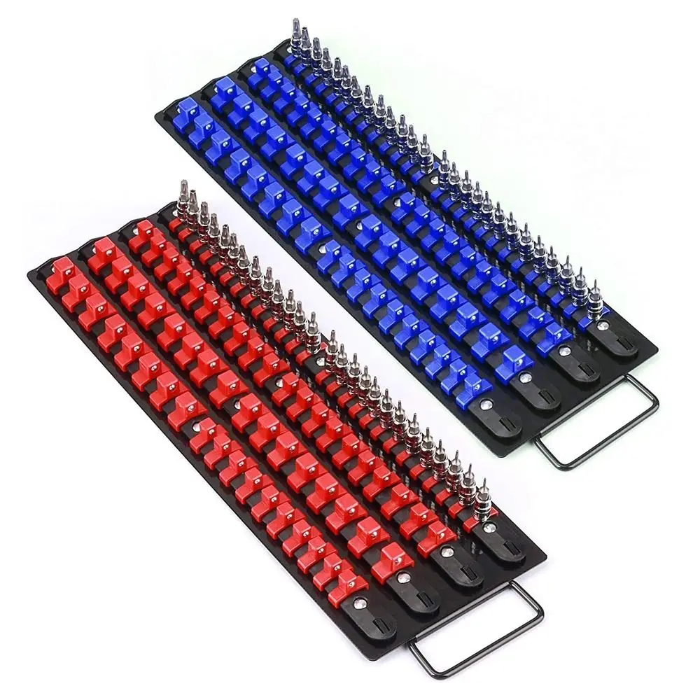 

Secure Outlet Design Socket Holder 1/4 3/8 1/2 Best Sturdy Construction Socket Tray Adjustable Compact Size