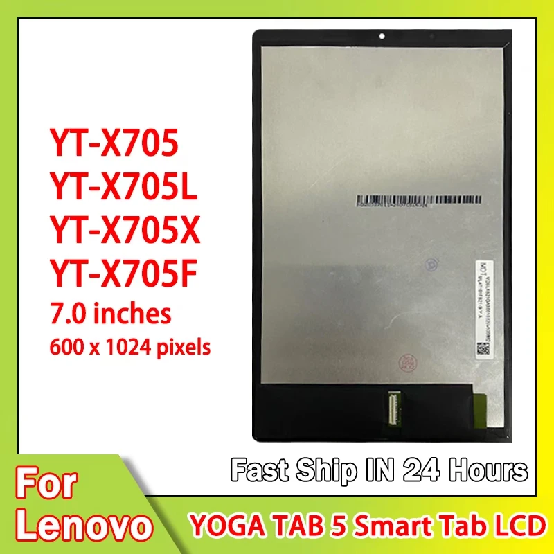 GEFENSI 10.1''inch YT-X705L YT-X705X YT-X705F Display For Lenovo YOGA TAB 5 Smart Tab YT-X705 LCD Touch Screen Digitizer Assembl