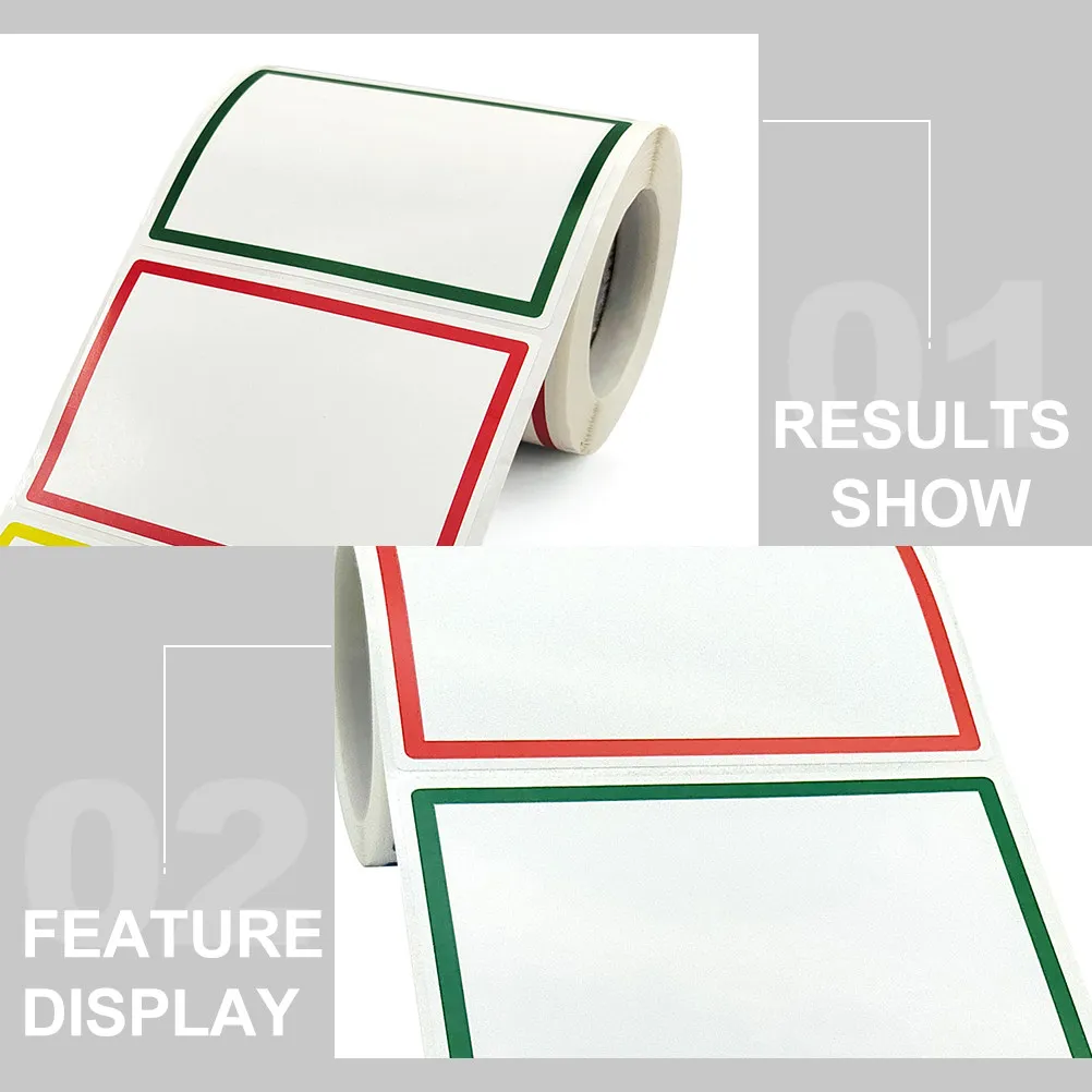 

1 Roll Colorful DIY Name Tag Stickers Blank Adhesive Labels for Classification Marking School Office Home Use Stick