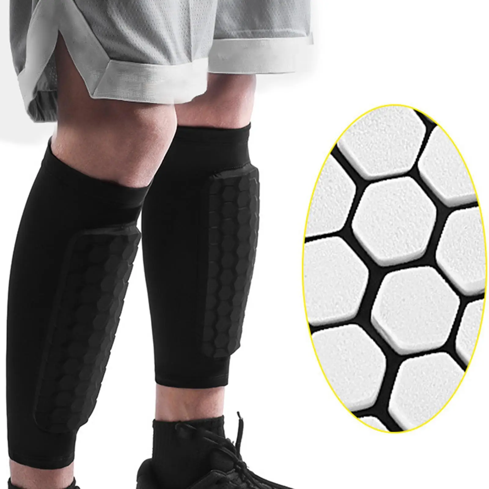 

Soccer Shin Guard Shockproof Comfortable Shinguards for Adults Elastic Leg Cover