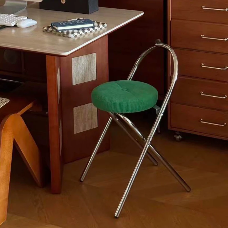 Sillas de Comedor Nórdicas Vintage, Sillas Plegables de Metal, Sillas de Comedor Individuales Únicas, Taburetes de Bar para Fiestas, Sillas de Comedor, Muebles Italianos