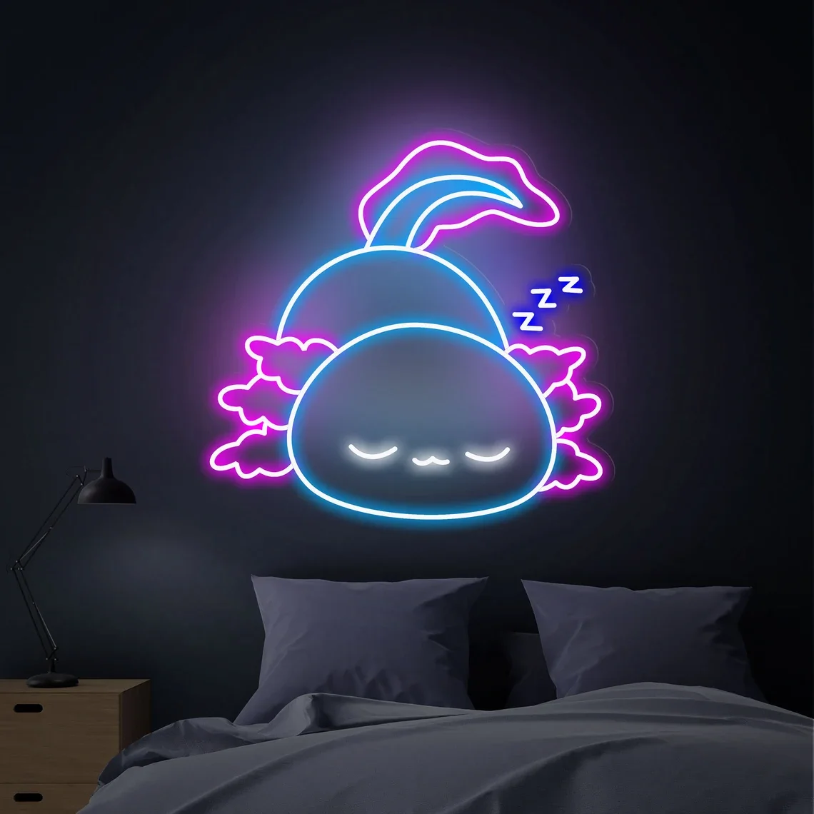 Anime Neon Sign Animal Sleeping Led Neon Light Kawaii Neon Sign Wall Decoration Birthday Gift