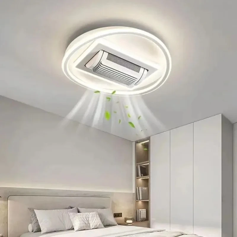 2025 New Modern Simple Home Living Room Dining Room Ceiling Light Bedroom Light Invisible Fan Light 6-speed wind speed