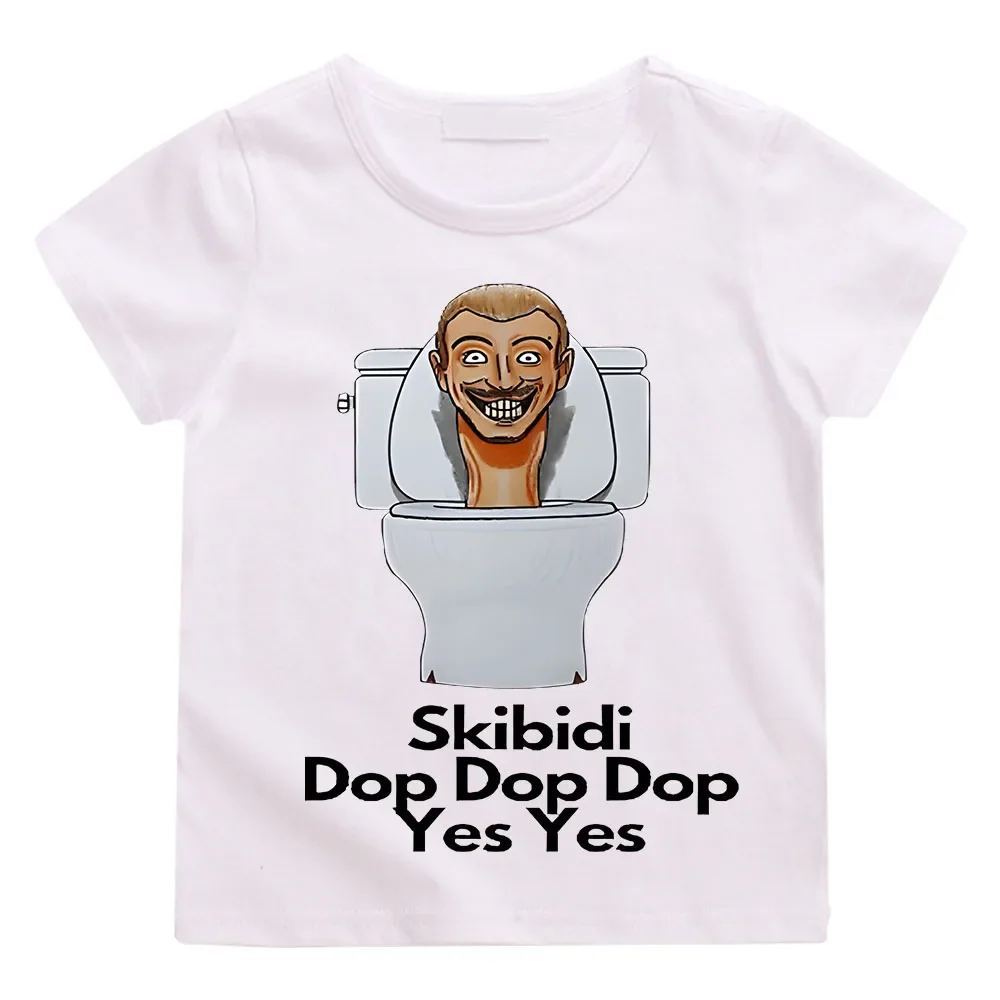Skibidi Toilet Drop Yes Game T-shirt Casual Kids Short Sleeve Baby Boys T-Shirt Tops Speakerman Print Tees Summer Short Sleeve