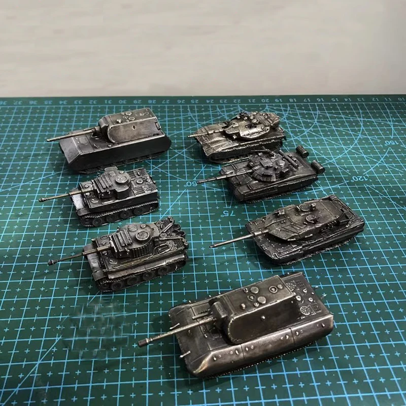 1 szt. E100 Mk3 T-90 M2A2 1/144 Mini Tank formy wszystkie metalowe z wyczuciem wagi wielopunktowe zabawki symulacyjne Panzer dla dorosłych Hobby