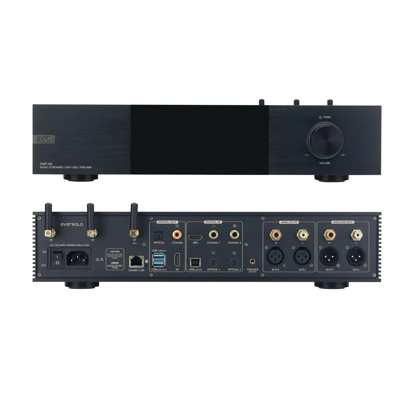 HiFiAMP Eversolo DMP-A8 4G+64G Music Streamer DAC QCC5125 Bluetooth 5.0 Receiver for DSD512 PCM 768KHz 32Bit