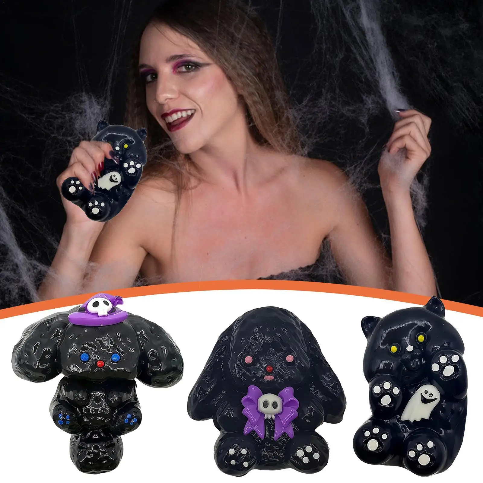 ضغط لعب للأطفال ضغط الكرة الحيوان الكرتون لينة الحسية هالوين ألعاب متململة للمل مكان العمل مكتب صبي فتاة السفر