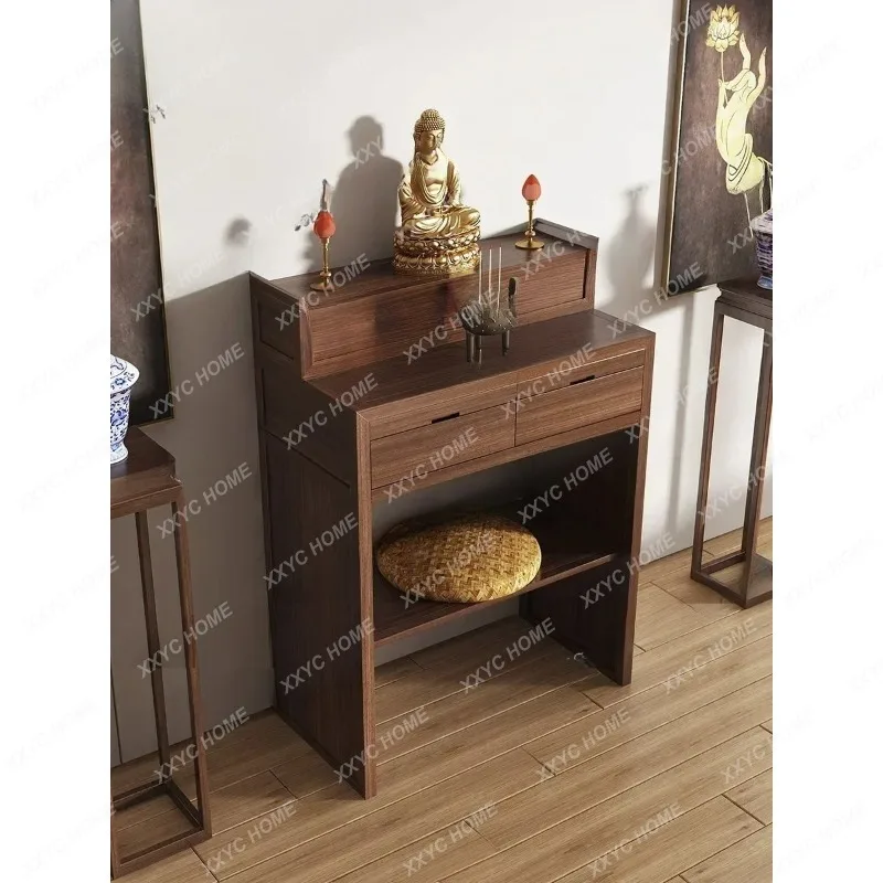 XX Solid Wood Altar Buddha Cabinet Buddha Shrine New Chinese Style Altar Cabinet Clothes Closet Shrine