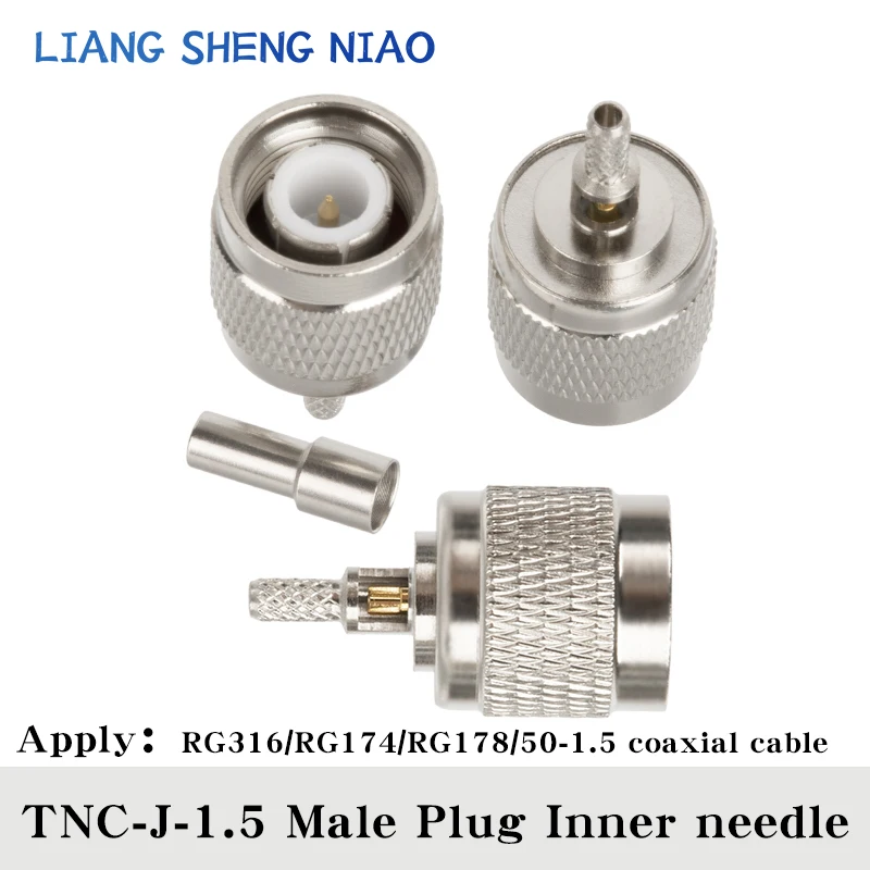 Plugue de cabo coaxial macho e fêmea, N Feeder Joint, BNC RG58, BNC RG316, SMA-J-1.5, UHF RF Line, 50-1.5 Series, 10Pcs