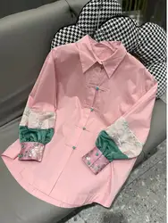 バックル付きの女性用長袖Tシャツ,用途の広いトップス,ハイエンドでカジュアルなデザイン,快適なTシャツ,春のファッション,2022