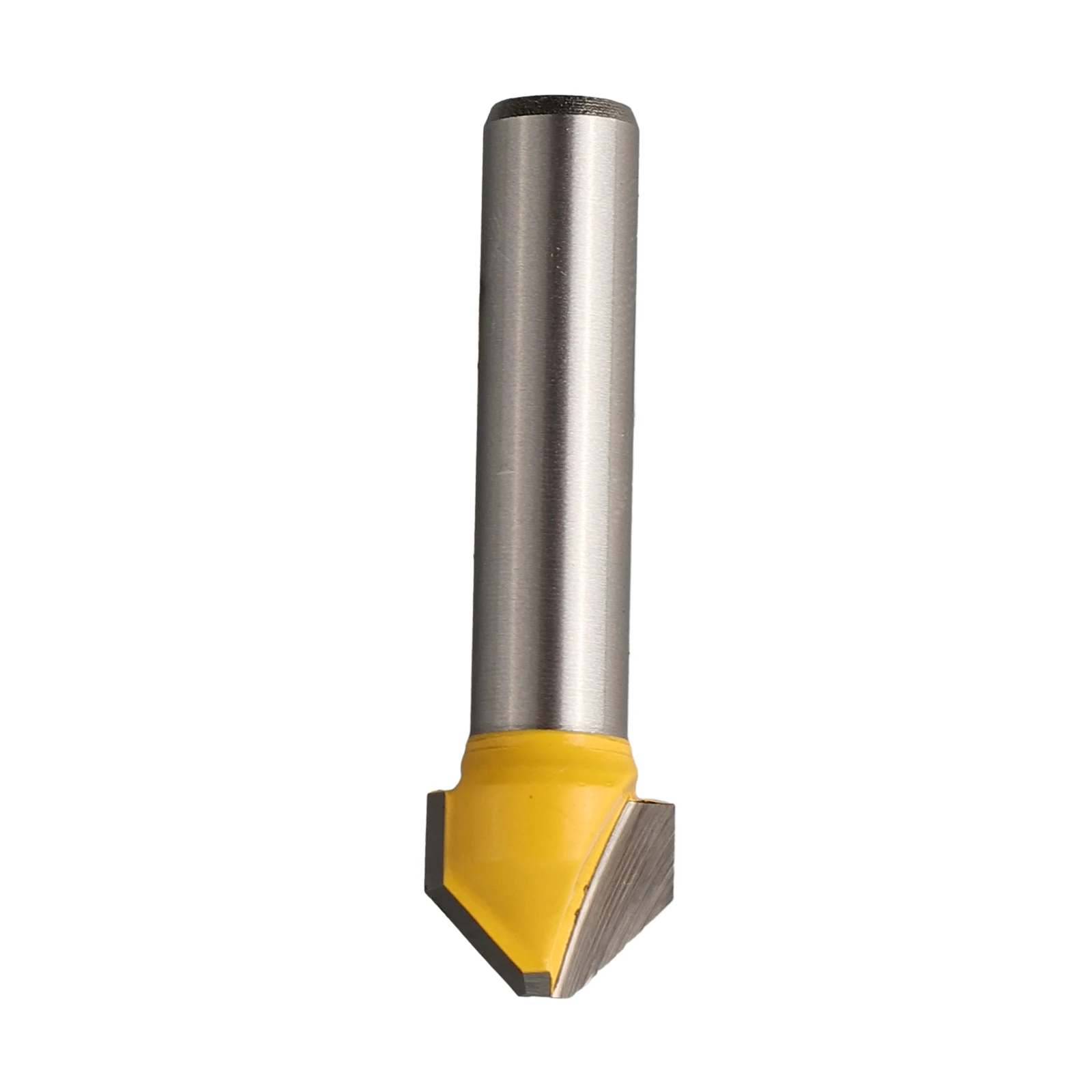 8*1 2*2.5MM Carbide Silver Yellow 8mm Shank Router Bit MDF Trimming Chamfer Acrylic Engraving High Strength PVC