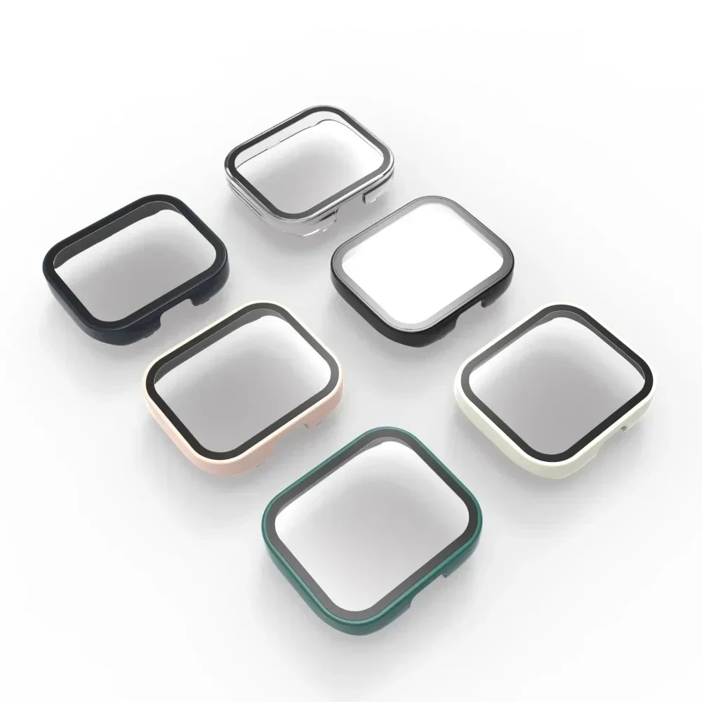 PC Case+Glass for Xiaomi Redmi Watch 4 Tempered Glass Anti-scratch Film Bumper Protective Cover for Redmi Watch 4 Active/3Lite