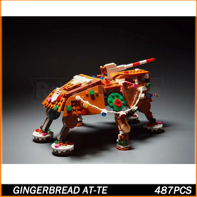 

Строительные блоки MOC, серия «Космические войны», MOC, пряничный космический корабль, креативная образовательная игрушка-головоломка, Juguetes, рождественские подарки, 487 шт.