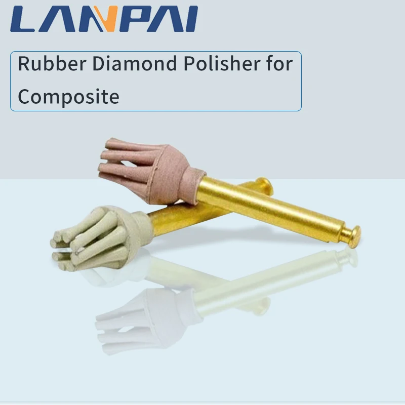 Lanpai-pulidor de diamante de goma Dental, helicoide para discos de pulido compuestos, herramientas de odontología, rueda de pulido de laboratorio,