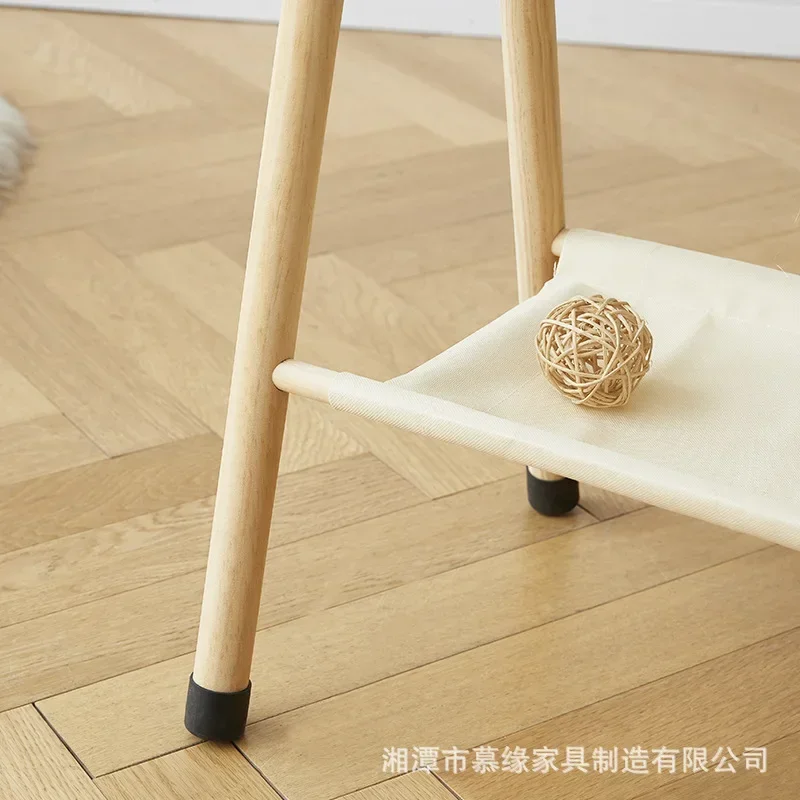Simple and practical household solid wood clothes rack dedicated clothes storage rack bedroom floor to ceiling coathing stand
