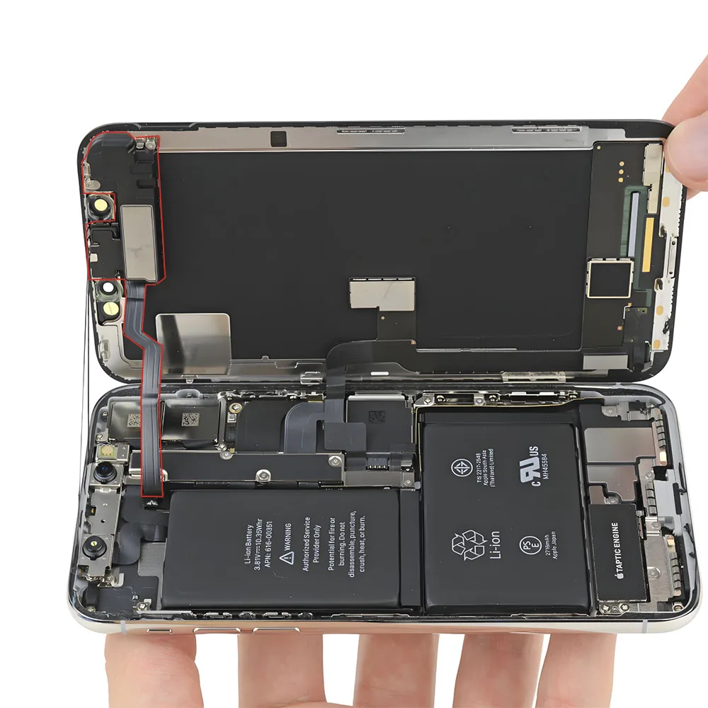Ear Speaker Flex Cable And Screen Waterproof Tape Replacement For iPhone X XR XS 11 12 Mini Pro Max Earpiece