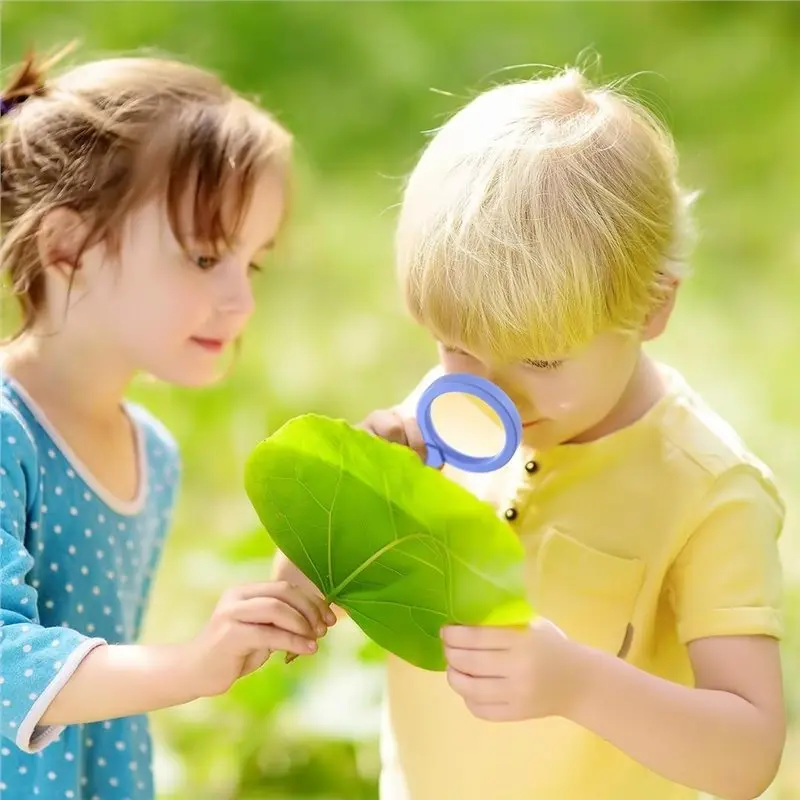 [NEW!A93G】 12 Pcs Magnifying Glass For Kids Shatterproof Science Jumbo Magnifiers Handheld For Observation Classroom Autistic