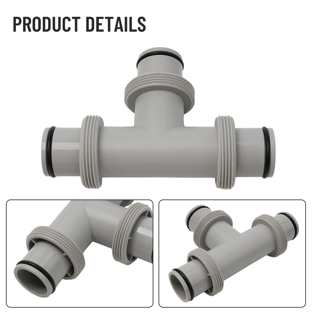 Replacement For Intex Split Hose Plunger Valve Pool Part 1.5in Tee T-Joint Ground Pool Replacement Parts Connector