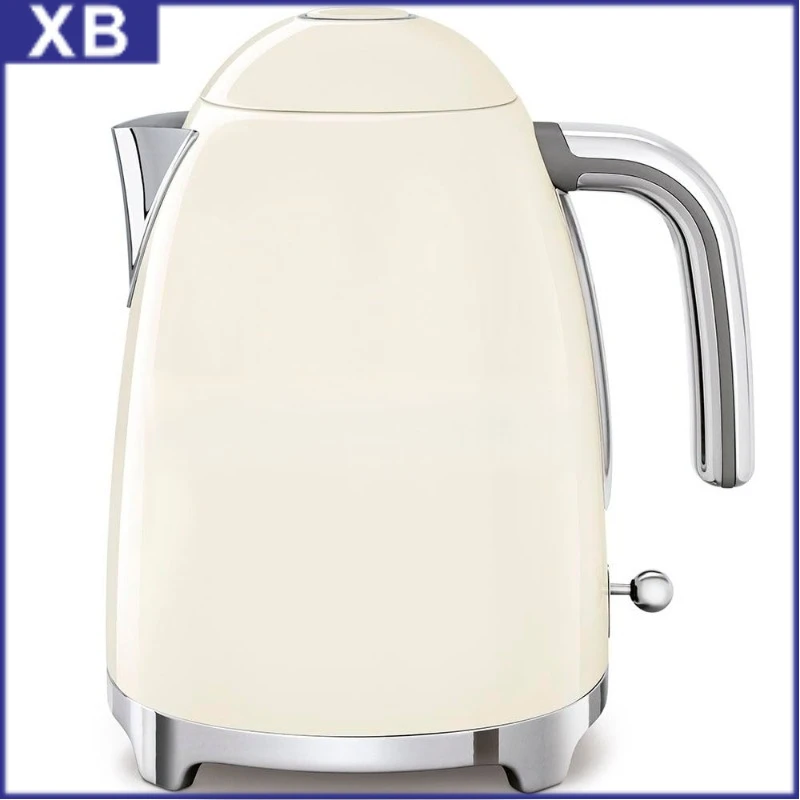 Electric Kettle 1.7L Retro Hot Water Boiler for Tea & Coffee Fast Boiling Auto Shut-Off Soft Open Lid Swivel Countertop Kettle