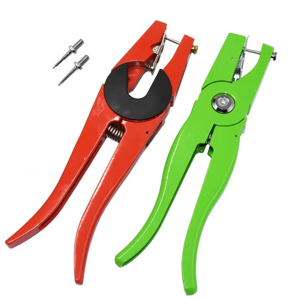 1 Pcs Ear Tag Clamp & Cutter Pliers Tag Applicators Farm Animal Metal Ear Thorn Tongs Swine Cow Sheep Rabbit Identification Tool