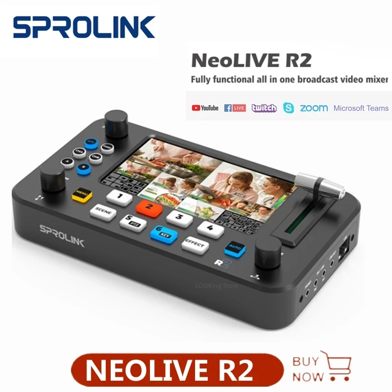 SPROLINK NEOLIVE R2 5.5 Inch Multi-Cameras Inputs Mixer Switcher With USB 3.0 Video Capture Live Stream