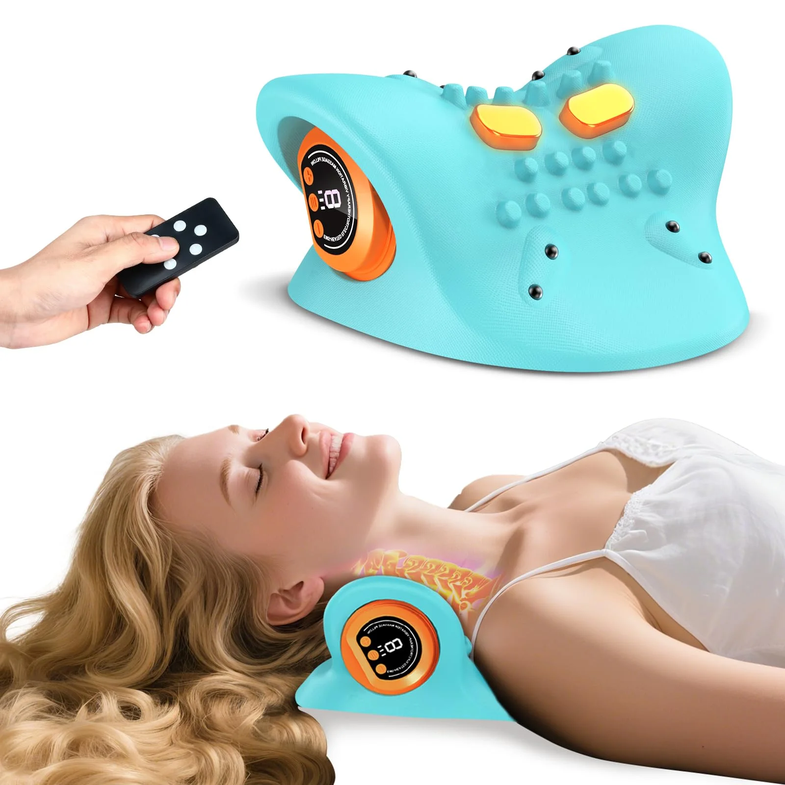 

Multi functional shoulder and neck massager massage pillow portable household electric kneading neck