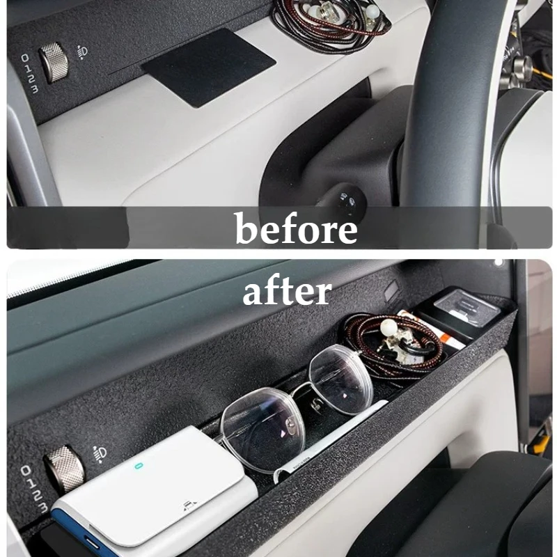 For Chery ICAUR V23 2025 Central Control Instrument Panel Main and Auxiliary Driver Storage Box Tray Expansion Car Accessories