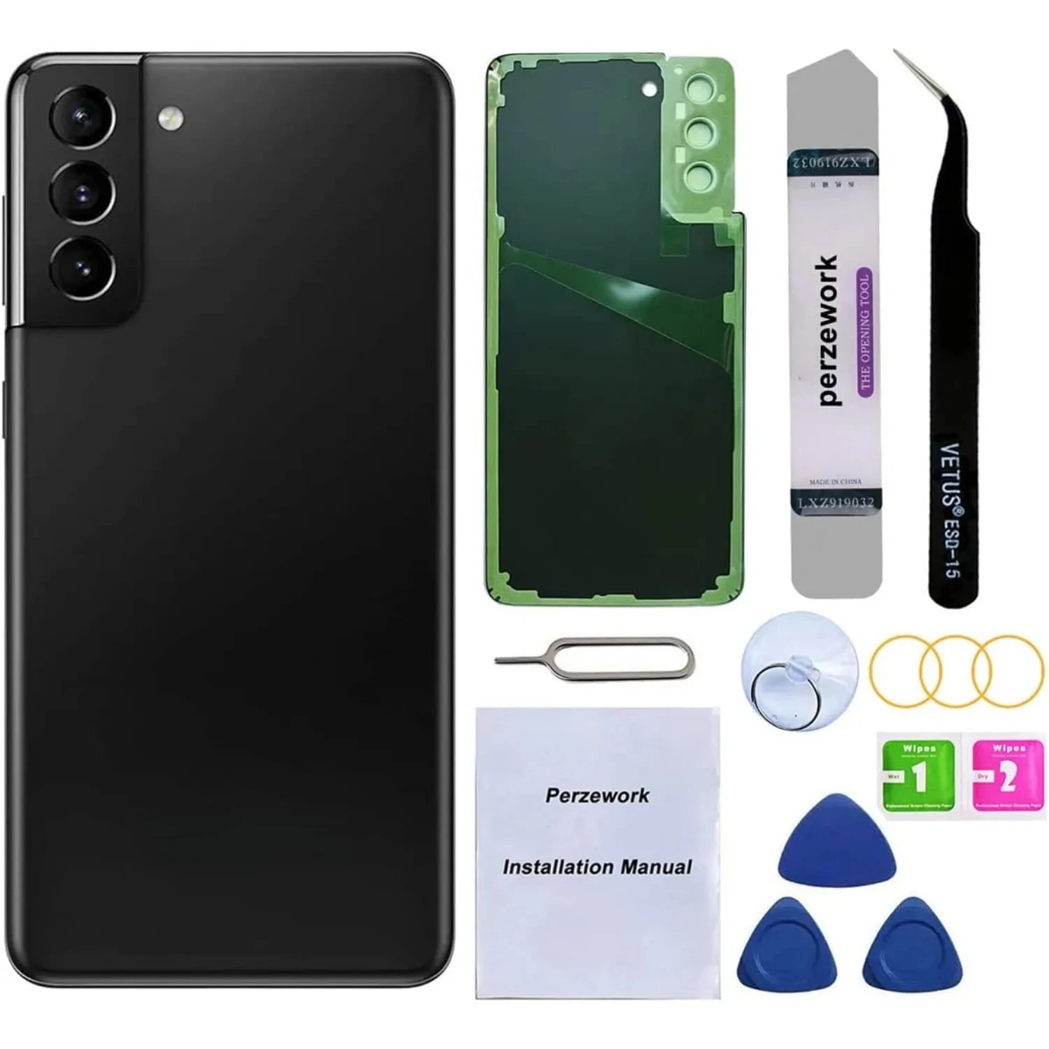 

Galaxy S21 Plus 6.7" Rear Glass Replacement with Toolkit & Pre-Installed Adhesive