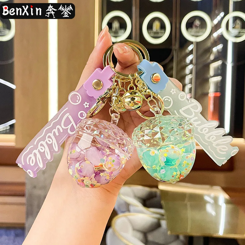 2025 미노스 오일 함침 야광 솔방울 열쇠고리 자동차 펜던트, 정교한 가방 열쇠고리 장식