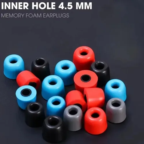 Imagen 2 del producto 1-6 pares de auriculares de espuma viscoelástica suave para auriculares inalámbricos con cancelación de ruido auriculares de repuesto tapones para los oídos 4,5mm