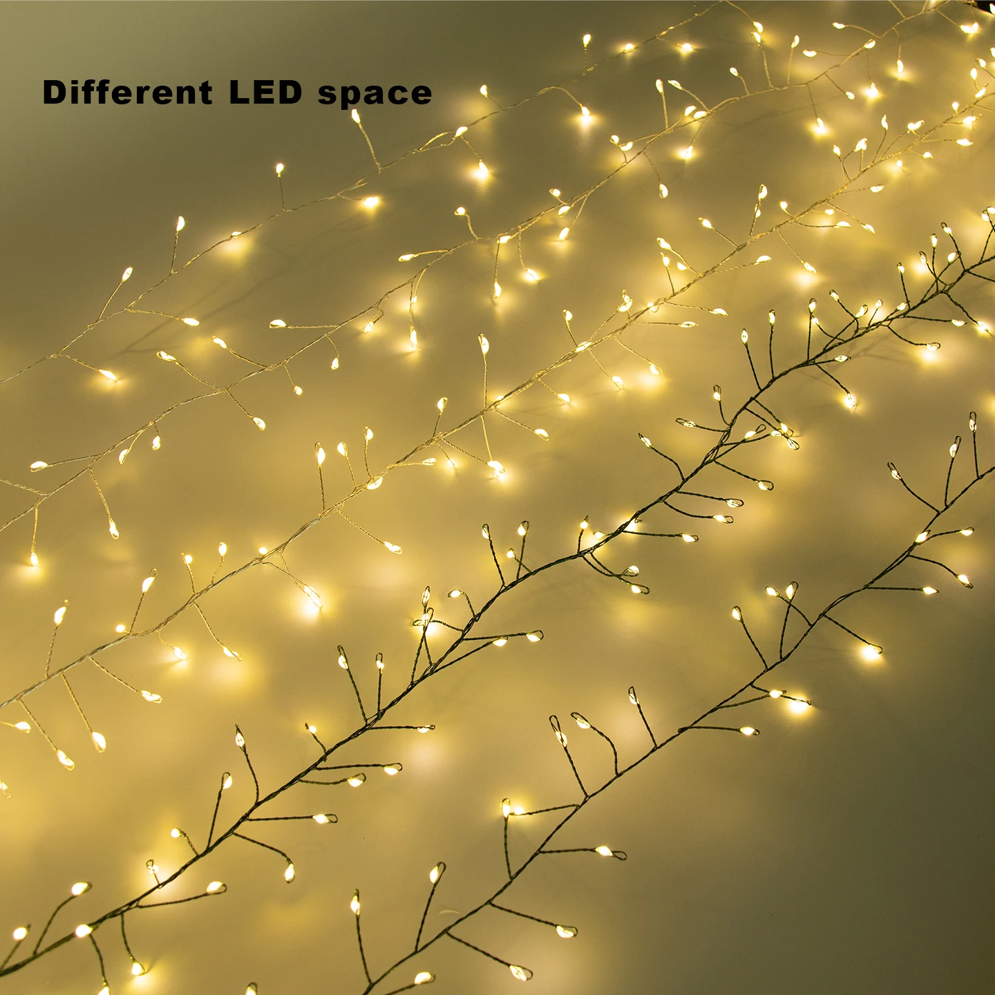 Ghirlanda di decorazioni natalizie Filo di rame LED Petardo Luci a corda Cluster remoto Luce fata per la decorazione della stanza della festa nuziale