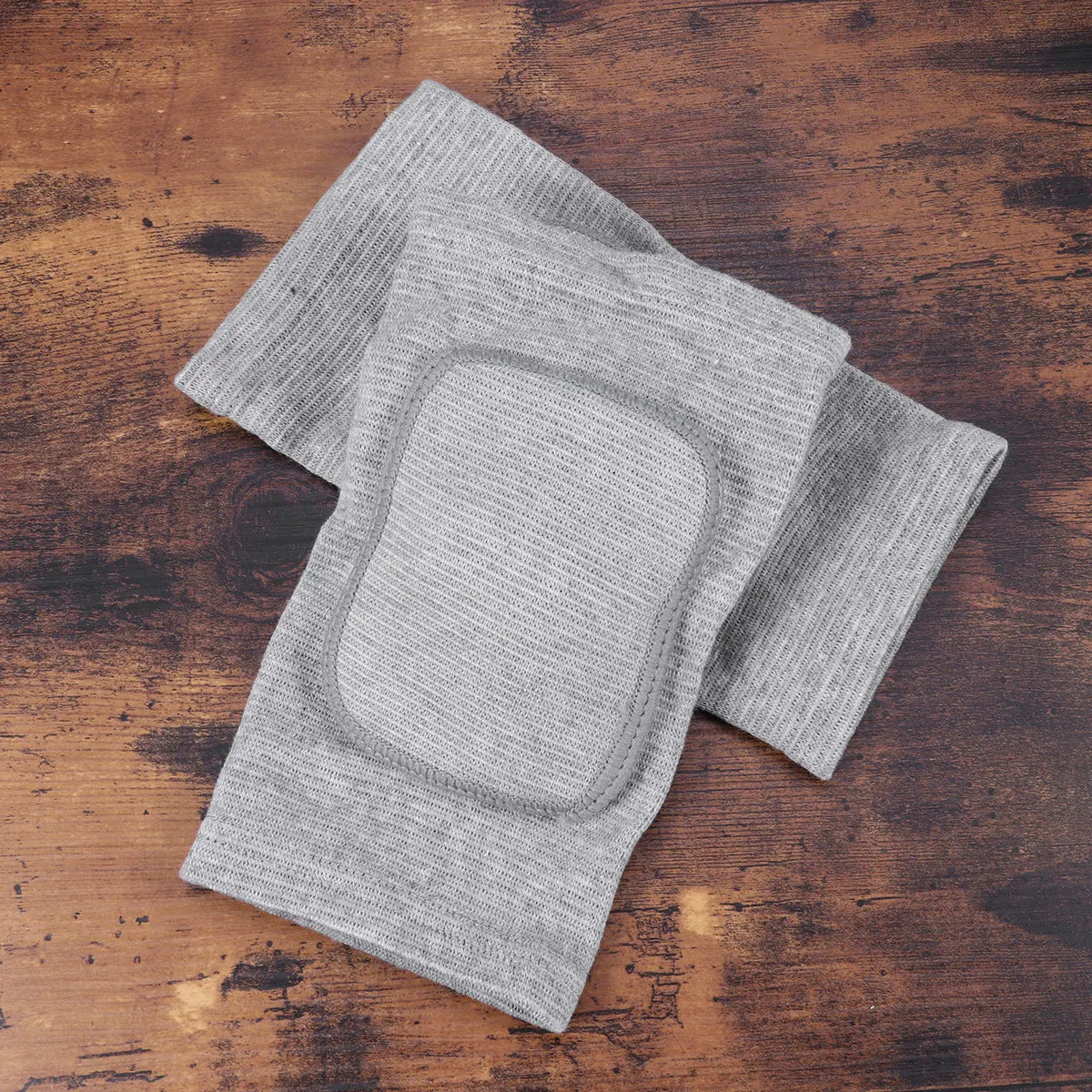 زوج من واقي الركبة الرمادي، إسفنجة سميكة مرنة غير قابلة للسقوط، دعامة دعم قابلة للتنفس، أكمام رياضية