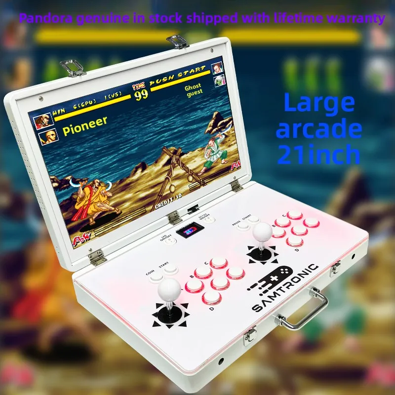 Consola Arcade Portátil Pandora Box 2026 de 19 Pulgadas, Consola Plegable 3D, 1 Empujador de Monedas, Mini Consola de Juegos Moonlight TV para SNES GBC